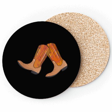Discover extravagant western boots with flame pattern Coasters