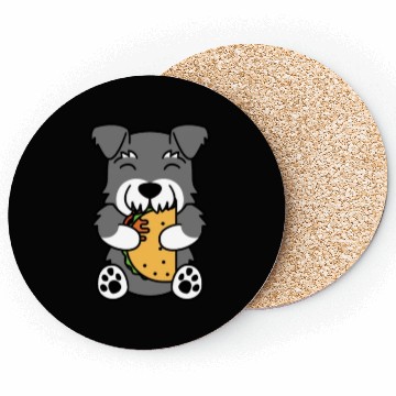 Discover Schnauzer Taco Lover Coasters