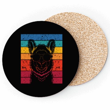Discover Retro Llama Alpaca Lover Birthday Llamas Coasters