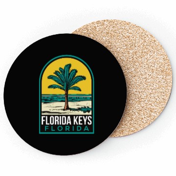 Discover Florida Keys Vintage Beach Coasters