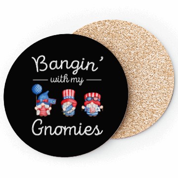 Discover Patriotic Gnomes Firework American Flag US Coasters