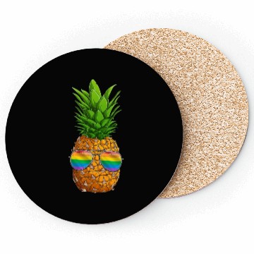 Discover Funny Pineapple LGBT Rainbow Gay Pride Coasters