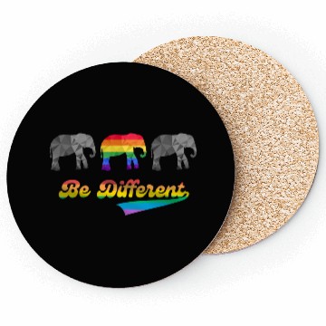 Discover Elephant LGBTQ Pride Rainbow Flag Different Coasters