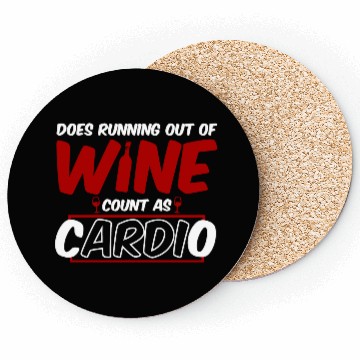 Discover Out Of Wine Cardio Pun Coasters