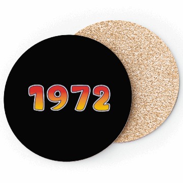 Discover 1972 Happiness Year In Orange - Yellow Design Coasters
