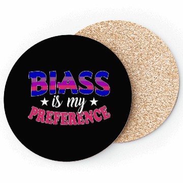 Discover Biass Is My Preference LGBTQ Bisexual Pride Flag Coasters