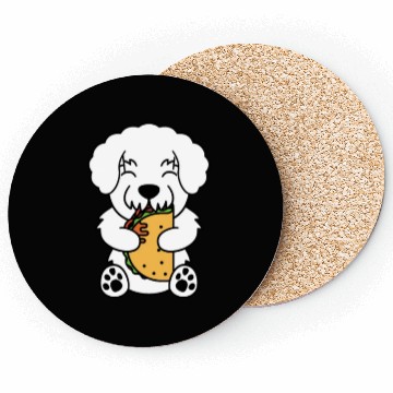 Discover Bichon Frise Taco Lover Coasters
