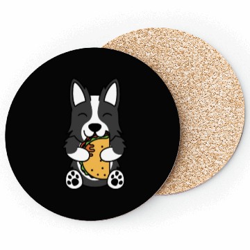 Discover Border Collie Taco Lover Coasters