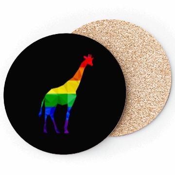 Discover Colorful Giraffe LGBTQ Rainbow Flag Gay Pride Coasters