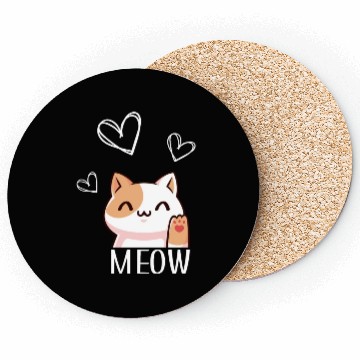 Discover meow - cute cat - kitten Coasters