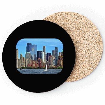 Discover Manhattan NY – Sailboat By Manhattan Skyline Coasters
