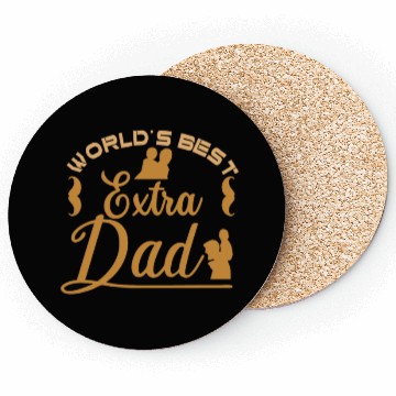 Discover World's Best Extra Dad Sayings Stepdad Stepfather Coasters