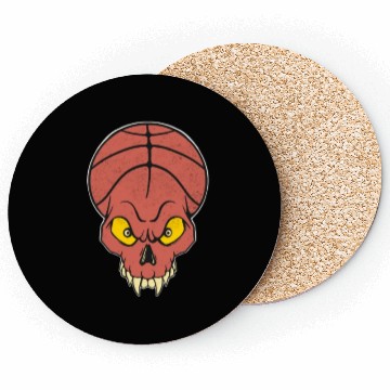 Discover Basketball Lovers Skull Basket Bball Coasters