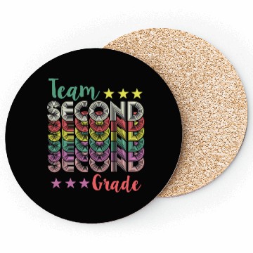 Discover Team 2nd Second Grade Teacher Back To School Coasters