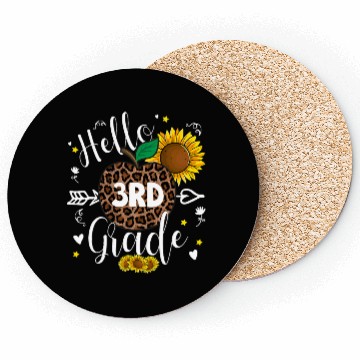 Discover 3rd Grade Back To School Leopard Print Sunflower Coasters