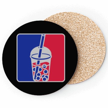 Discover Red blue bubble tea Coasters