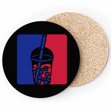 Discover Blue red bubble tea Coasters