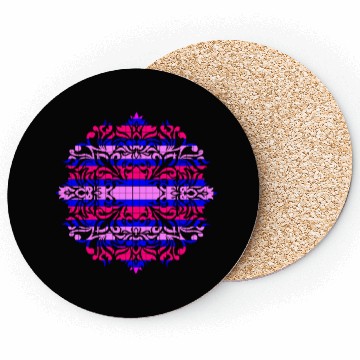 Discover Pink & blue shades flower design Coasters
