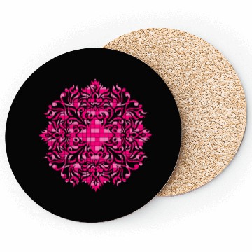 Discover Dual pink shades flower design Coasters