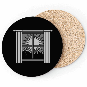 Discover sunrise mountains view window Coasters