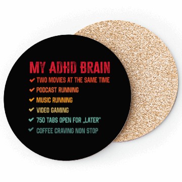 Discover My Brain on ADHD And Autism Neurodiversity Coasters