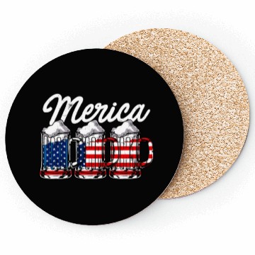 Discover Beer USA Flag Merica Coasters