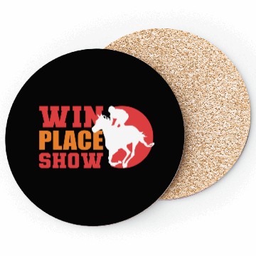 Discover Win Place Show Equestrian Gift Coasters