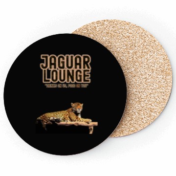 Discover JAGUAR LOUNGE "Drinks On Us, Food On You" FUNNY Coasters