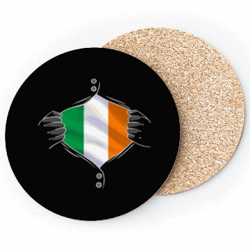 Discover Ireland flag proud irish Coasters