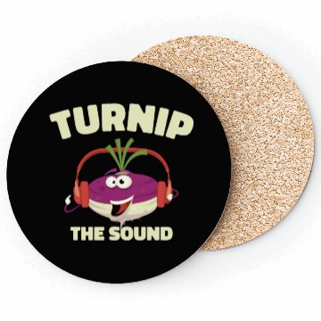 Discover Music Turnip Party Music Lover Vegetable Coasters
