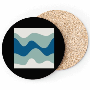 Discover Ocean Waves Pattern - Blue and White Coasters