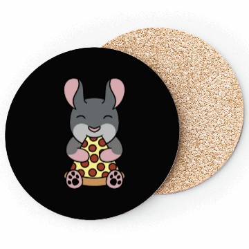 Discover Chinchilla Pizza Lover Coasters