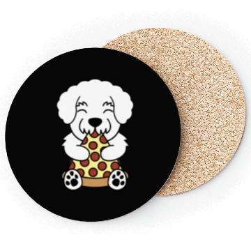 Discover Bichon Frise Pizza Lover Coasters