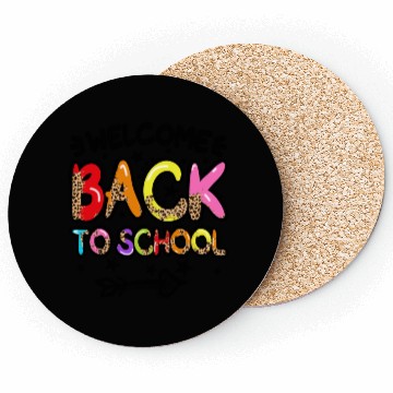 Discover Welcome Back To School leopard Coasters