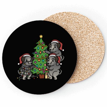 Discover Irish Wolfhound Christmas Tree Coasters