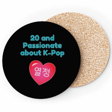 Discover 20 and passionate about K-Pop with heart Coasters