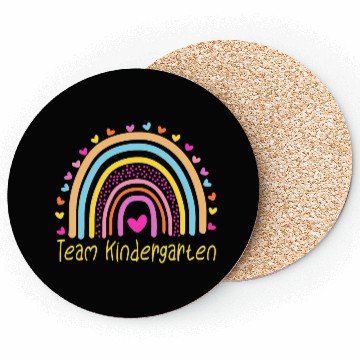 Discover Team Kindergarten Teacher Rainbow Coasters