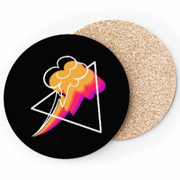 Discover Synthwave Thunderstorm Meteorologist Gift Coasters