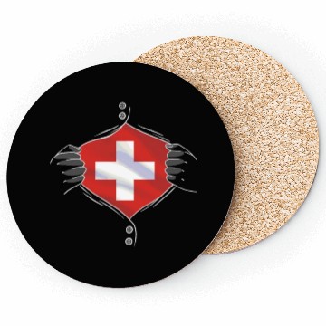 Discover Switzerland flag proud Coasters