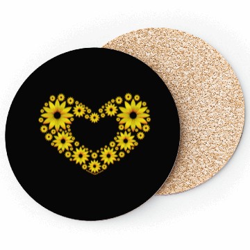 Discover Love sunflower Coasters