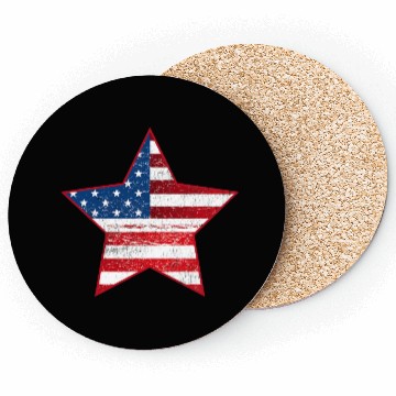 Discover US Flag Star Patriotic Coasters Stars Stripes