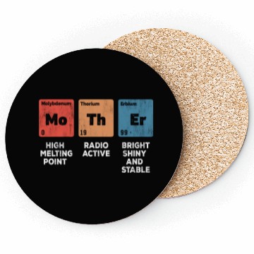 Discover Mother Chemical Symbol Chemistry Science Mothers Coasters