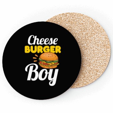 Discover Cheese Burger Boy Coasters