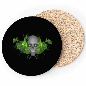 Discover Skull Green Coasters
