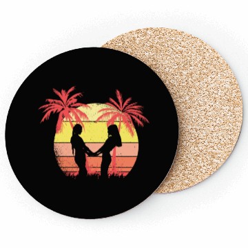 Discover Lesbian Romantic Couple Holding Hands Summer Coasters