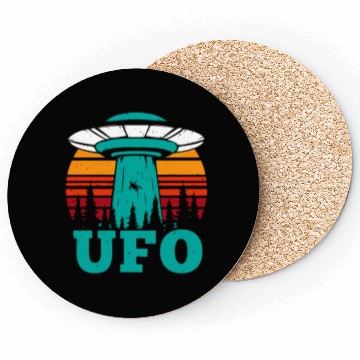 Discover Flying Object Plan UFO Funny Alien Coasters