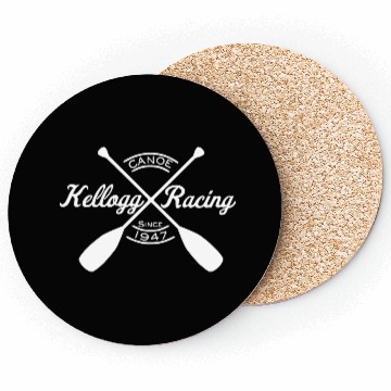Discover Kellogg Canoe Racing -WHITE Coasters