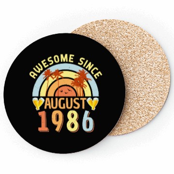 Discover 1986 Born In August Coasters