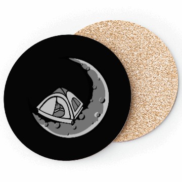 Discover moon camping tent universe Coasters