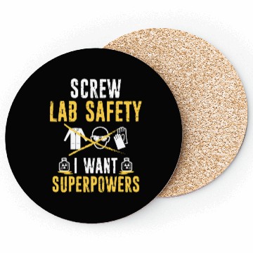 Discover Biology Screw Lab Safety Biologist Chemist Science Coasters